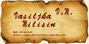 Vasiljka Milišin vizit kartica
